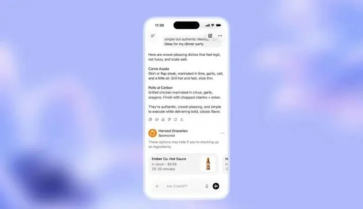 ChatGPT也开始内测广告,AI们集体变身“首席卖货官”